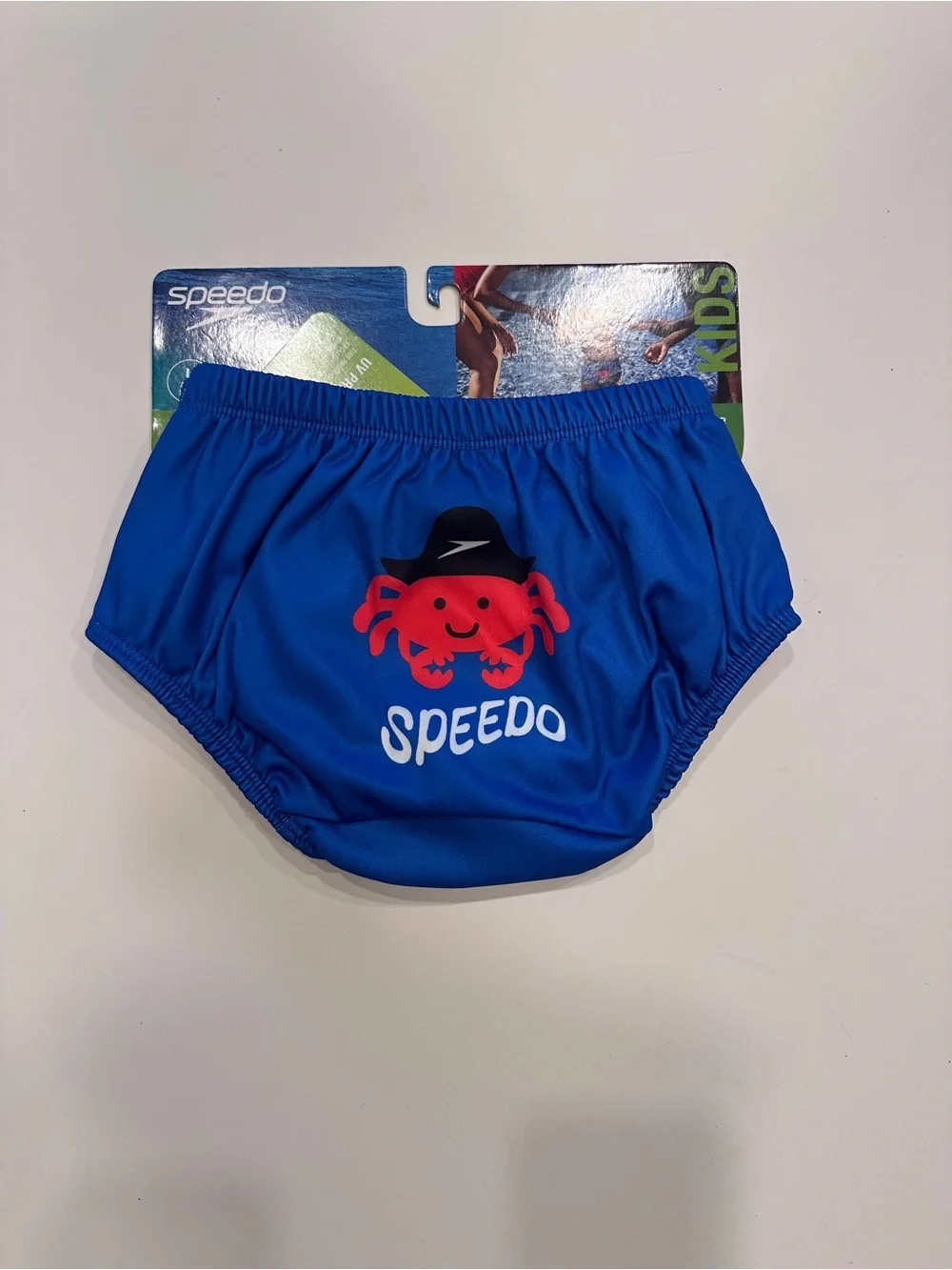 Speedo Kids Reusable Blue Crab Swim Diaper NWT 18M